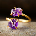 RawStone Ring - Unique Gemstone Whiteh Raw Finish
