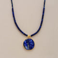 Lapis Charm Necklace – Elegant Round Necklace