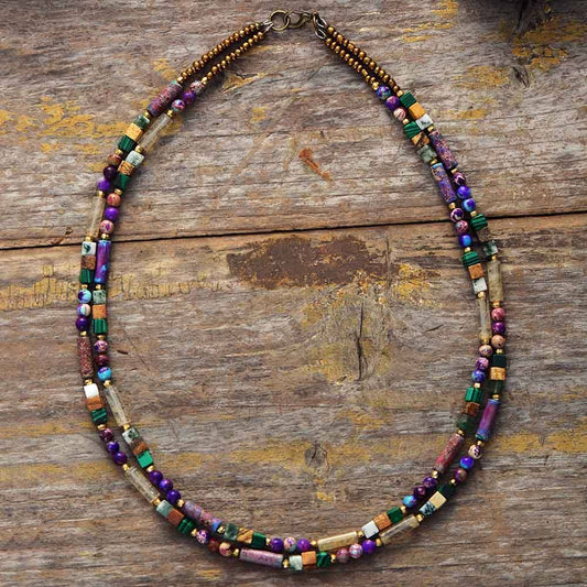 GemGlow Necklace - Elegant Gemstone Choker
