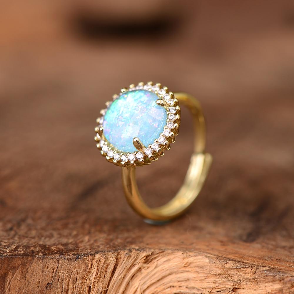 Elowen Glow Ring - Mystic Cocktail Ring with Elegant Design