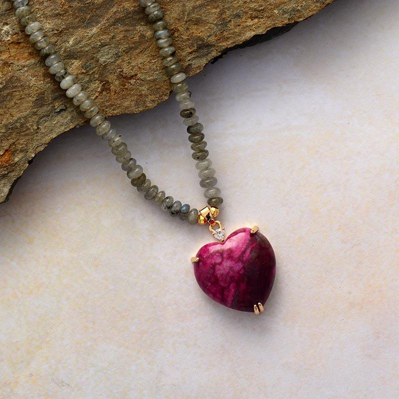 Nova Heart Bead Necklace - Stylish Healing Bead Necklace