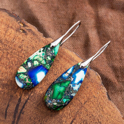 Sylvara TearDrop Earrings – Natural Earth Elegance