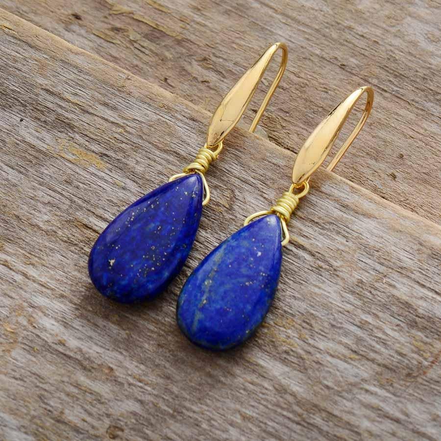 Selene Earrings - Deep Blue Lapis Dreamers Jewelry