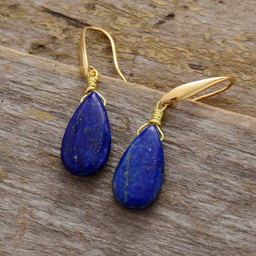 Selene Earrings - Deep Blue Lapis Dreamers Jewelry