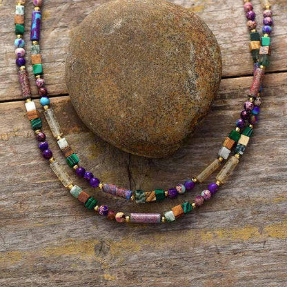 GemGlow Necklace - Elegant Gemstone Choker
