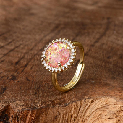 Elowen Glow Ring - Mystical Cocktail Ring with Elegant Design