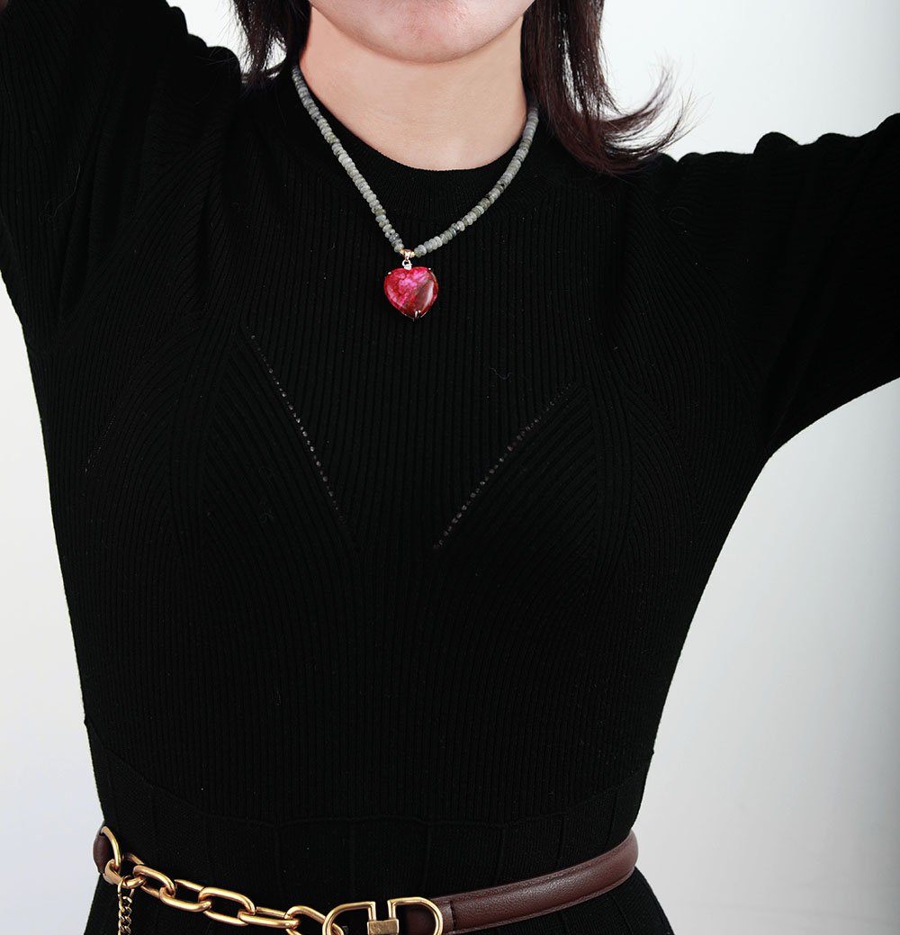 Nova Heart Bead Necklace - Stylish Healing Bead Necklace
