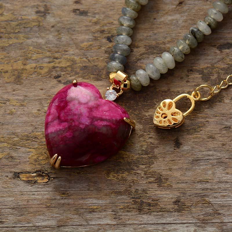 Nova Heart Bead Necklace - Stylish Healing Bead Necklace
