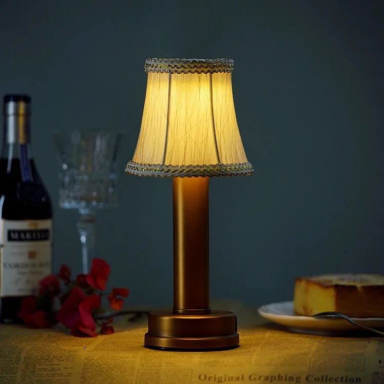 Wireless Elegance: Luxurious Dimmable Fabric Table Lamp
