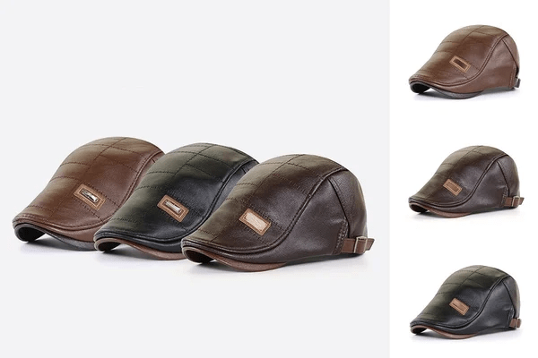 LuxeStyle Beret – Timeless Leather Elegance