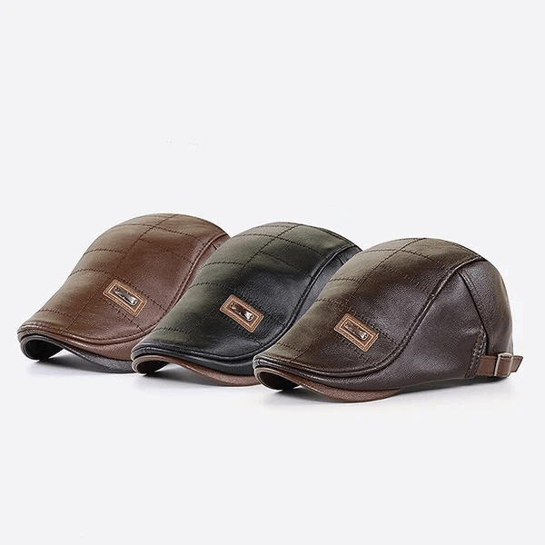 LuxeStyle Beret – Timeless Leather Elegance