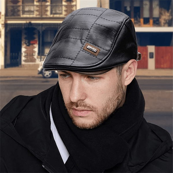 LuxeStyle Beret – Timeless Leather Elegance