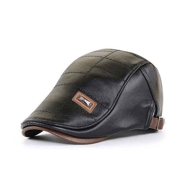 LuxeStyle Beret – Timeless Leather Elegance