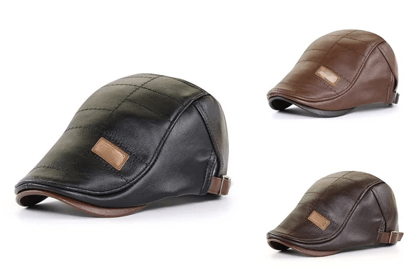 LuxeStyle Beret – Timeless Leather Elegance