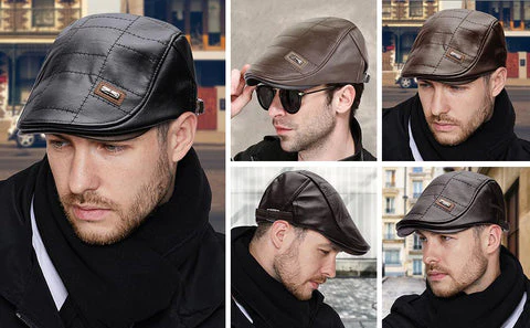 LuxeStyle Beret – Timeless Leather Elegance