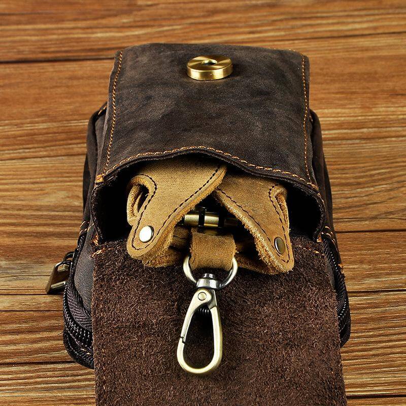 EliteGuard – Luxury Leather Belt Bag for Men
