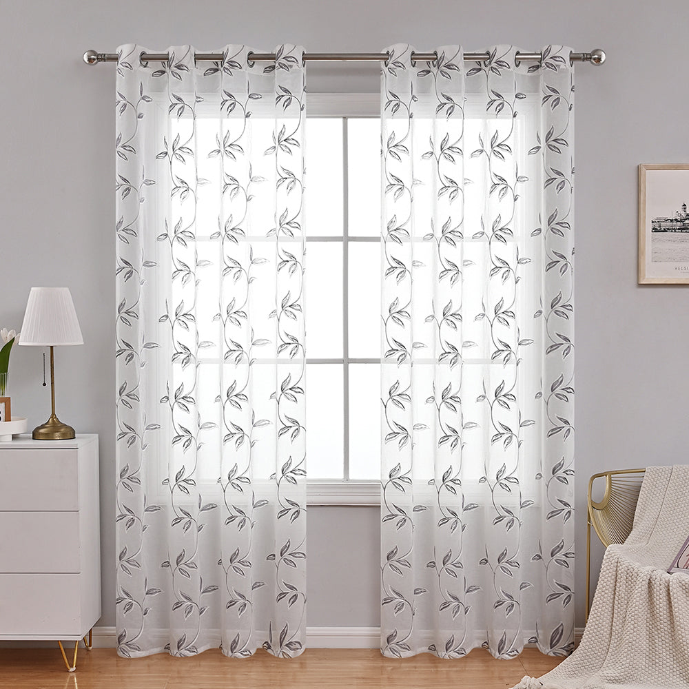 NatureGlow Curtains - Luxury Blackout Curtains with Floral Design