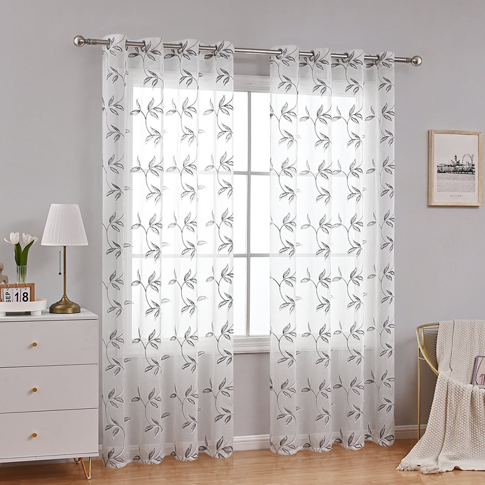 NatureGlow Curtains - Luxury Blackout Curtains with Floral Design