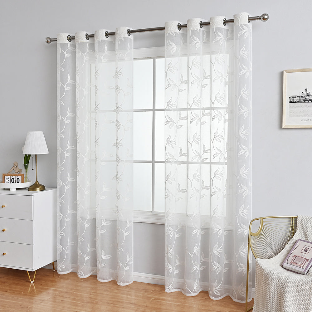 NatureGlow Curtains - Luxury Blackout Curtains with Floral Design