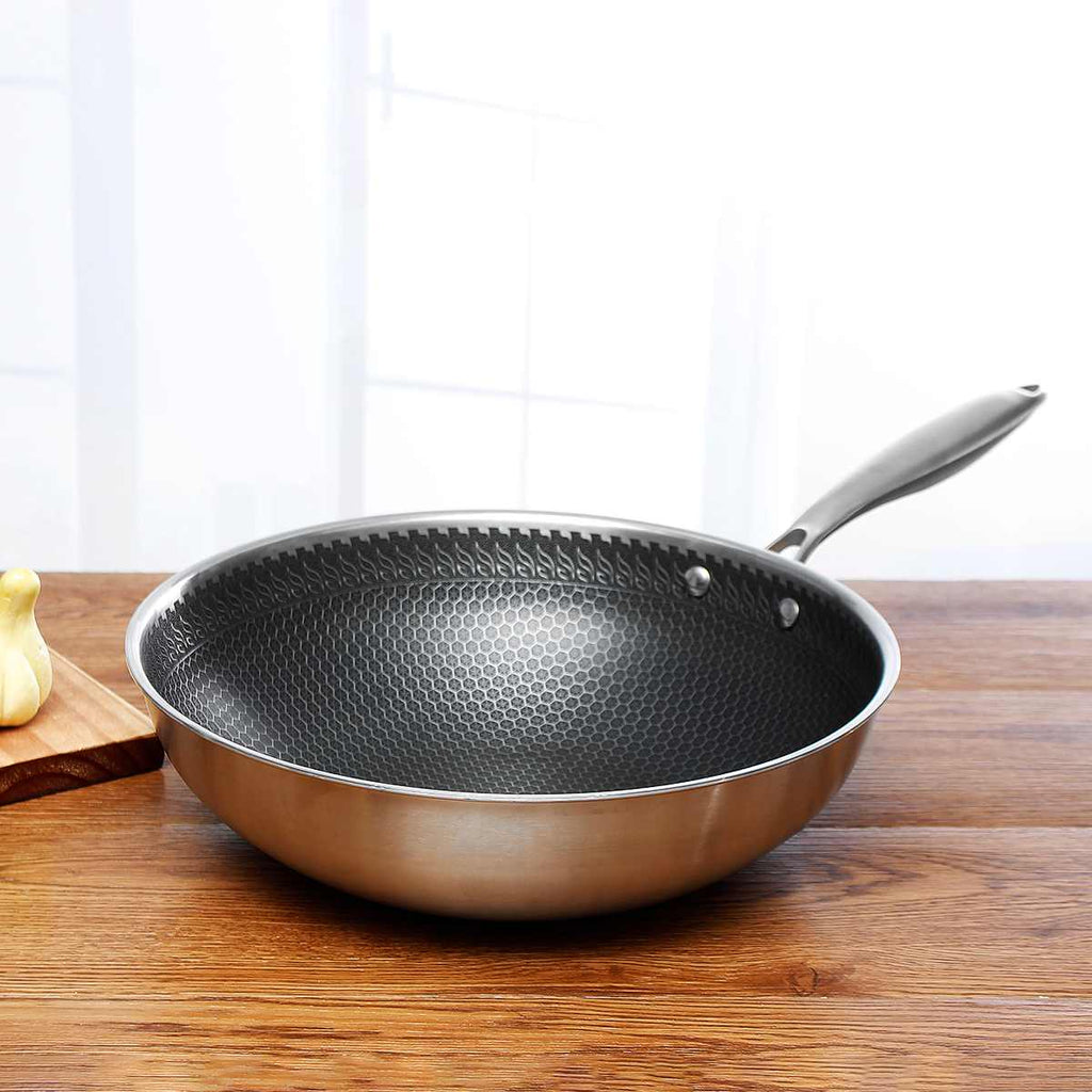ProCook Elite - Durable Stainless Steel Frying Pan with Non-Stick