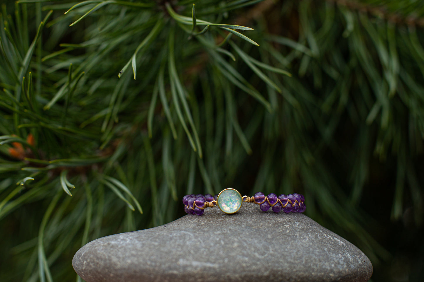 Amethyst Glow Bracelet - Powerful Energy Accessory