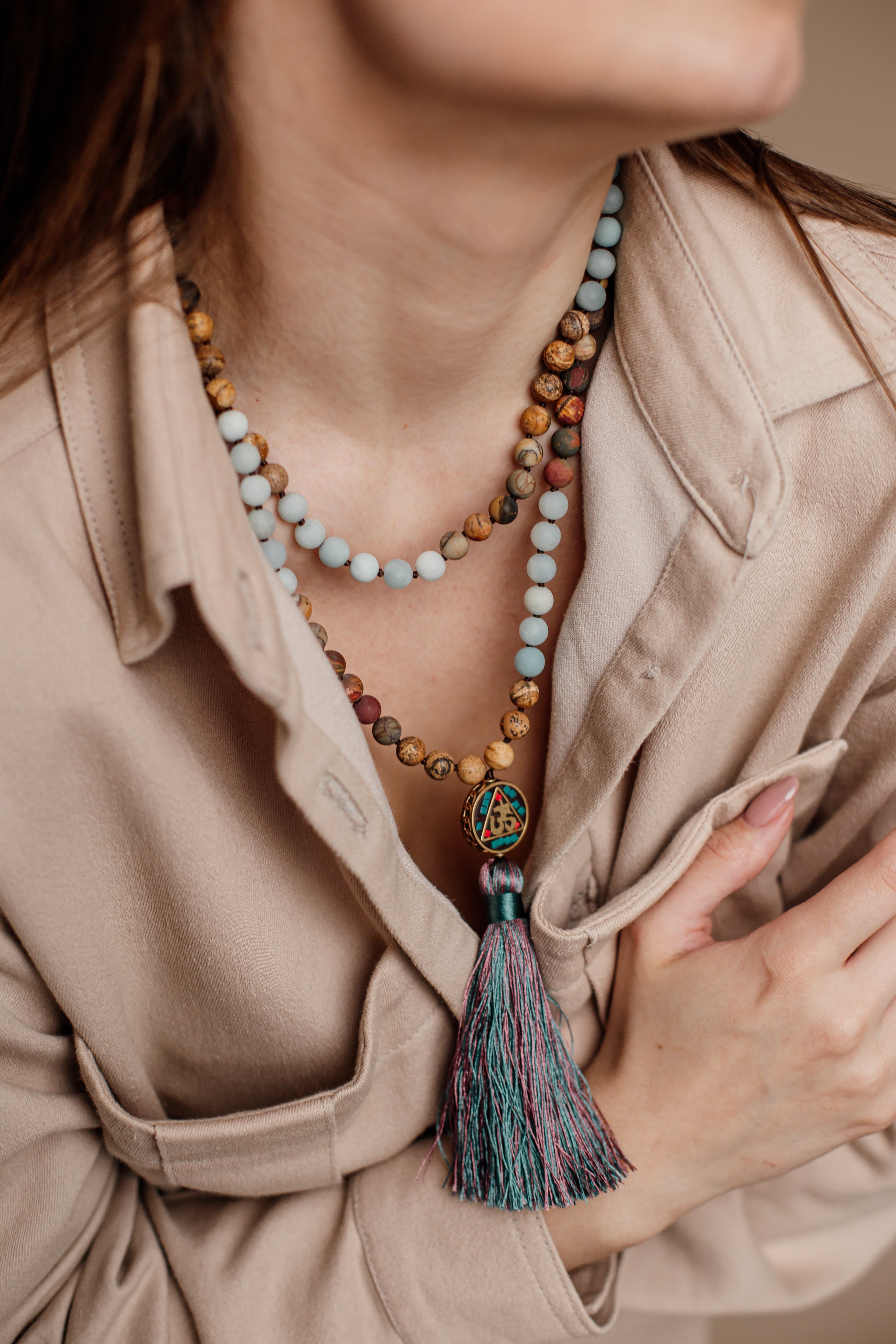 Anaya Mala Beaded Necklace - Spiritual Accessory
