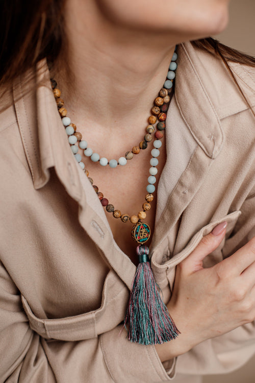 Anaya Mala Beaded Necklace - Spiritual Accessory
