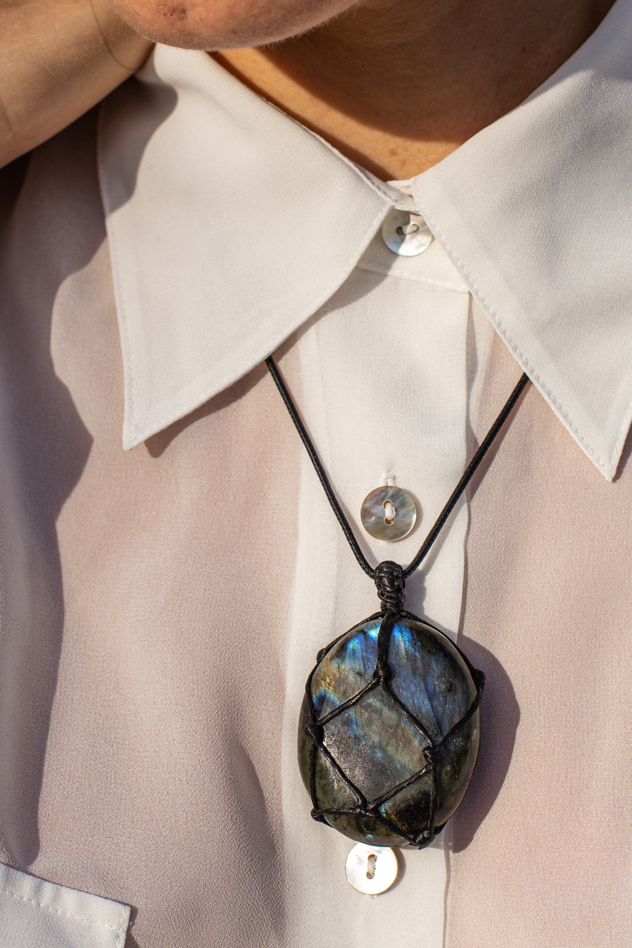 Aris DragonHeart Necklace – Mystic Labradorite Jewelry