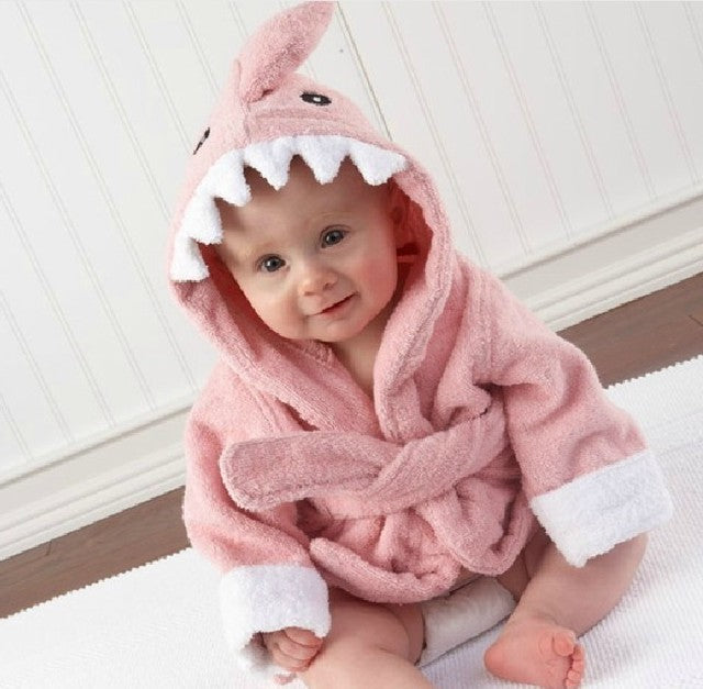 AnimalHug - Adorable Soft Baby Bathrobe with Animal Design