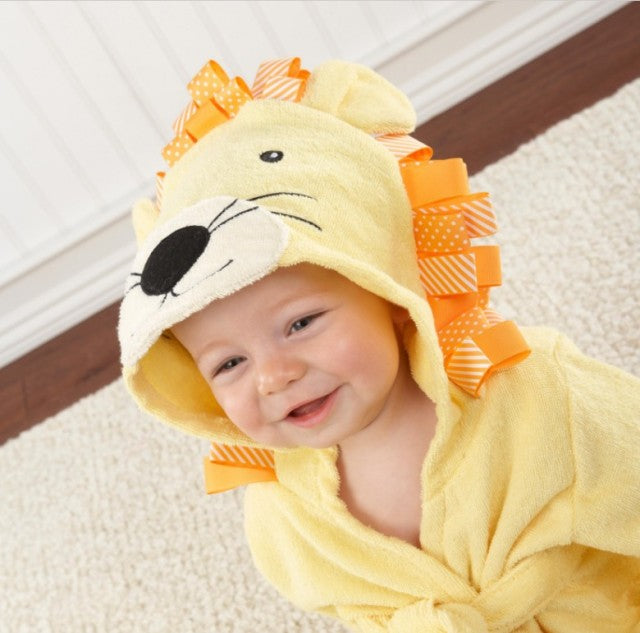 AnimalHug - Adorable Soft Baby Bathrobe with Animal Design