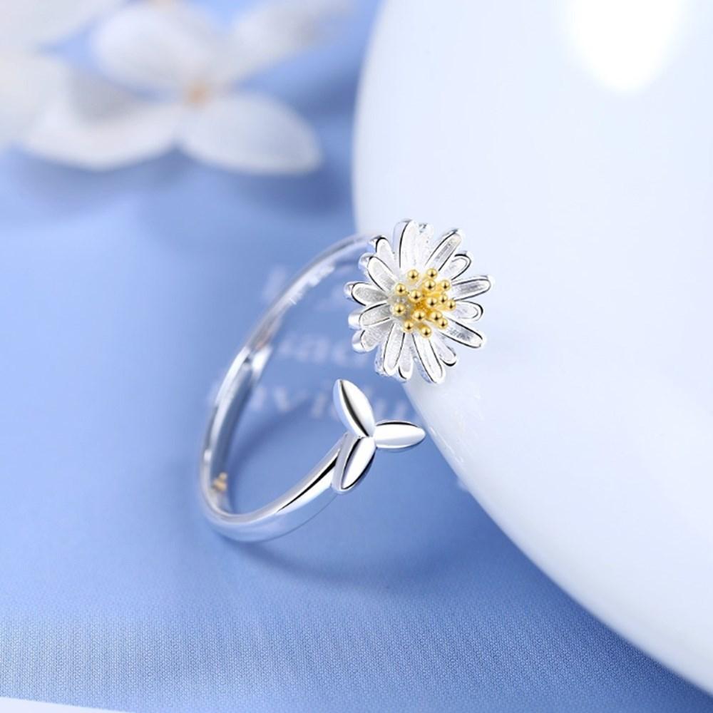 Adjustable Silver Sun Ring - Helios