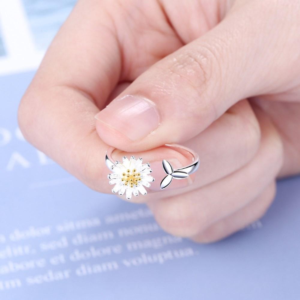 Adjustable Silver Sun Ring - Helios