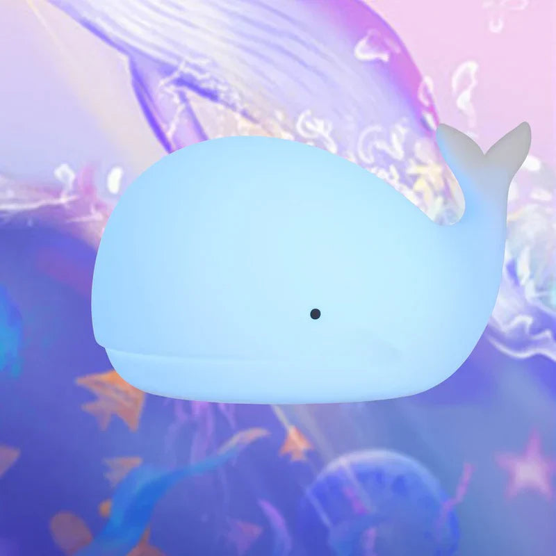 GlowWhale Night Light - Magical Color Party for Kids