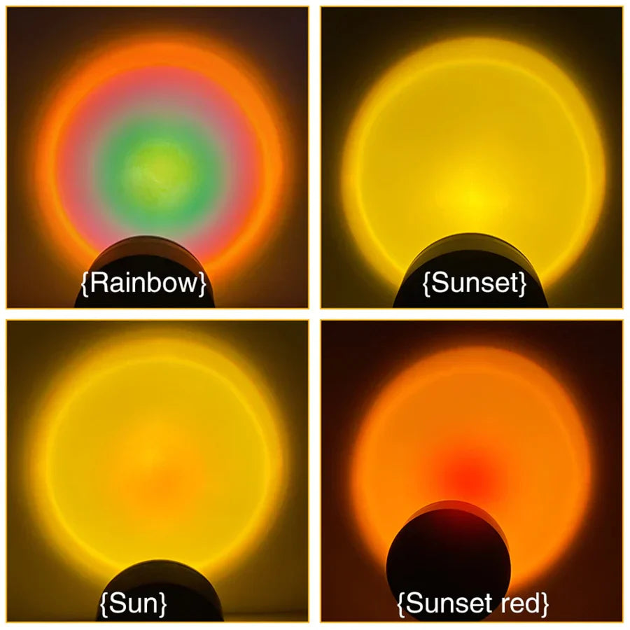GlowSphere – Magische Sunset Lamp met 4 Kleuren