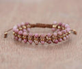 Rhodonite Bracelet - Heart-shaped Energy Bracelet Amara