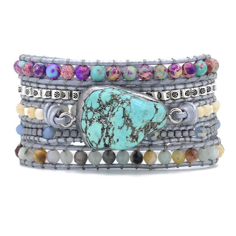 Selina Bracelet - Turquoise Wrap Bracelet for Healing & Protection
