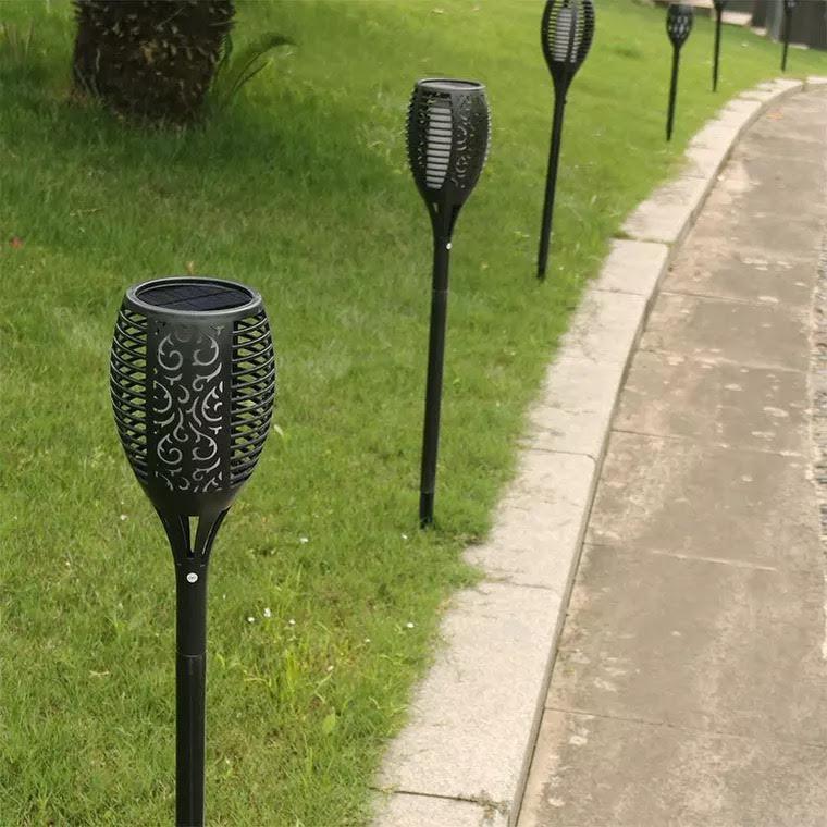 LED Solar Garden Torches Deluxe 96 LED (4 Pieces)