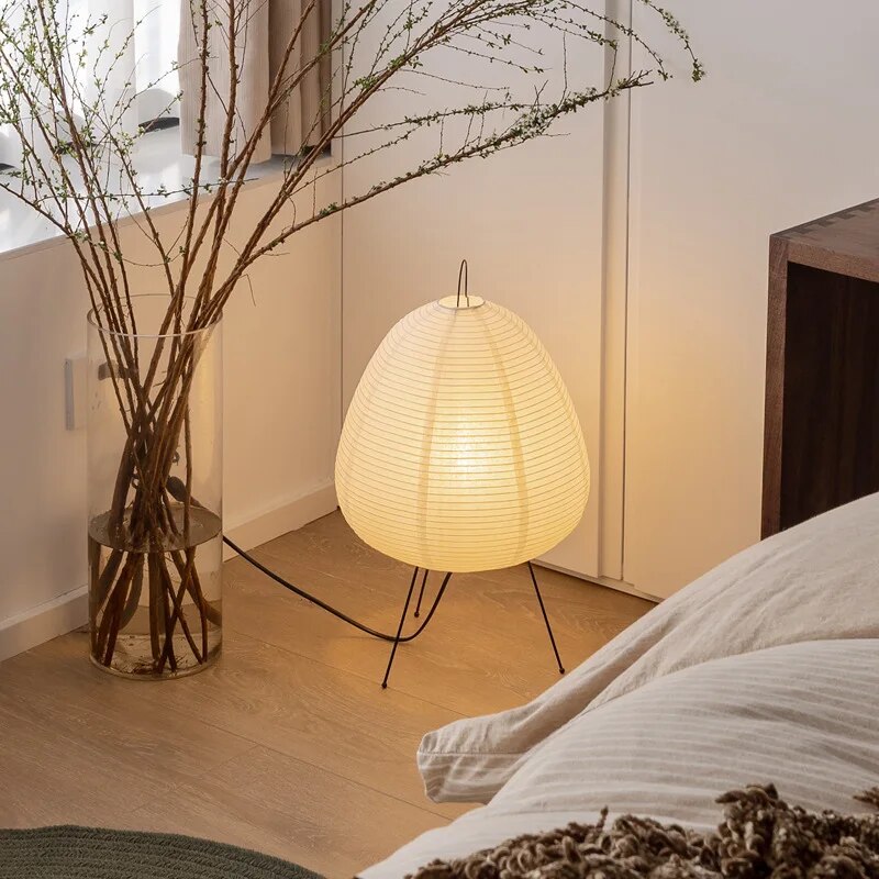RadiantHue: Refined Rice Paper Lamp for Serene Lighting