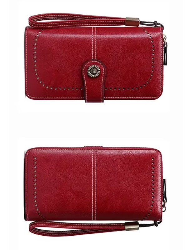 LeatherMax - Stylish Leather Wallet with Wrist Strap