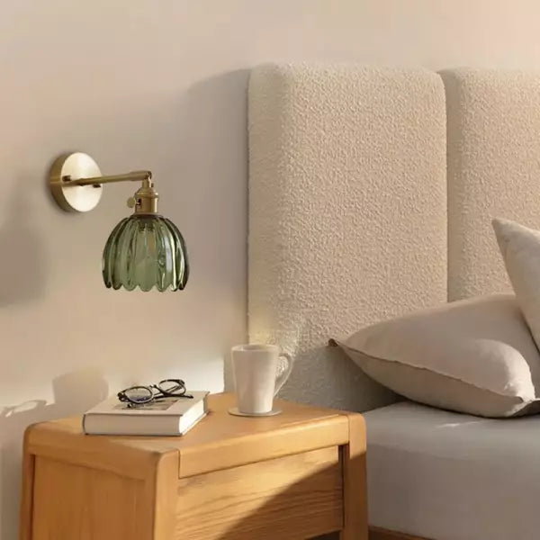 TulipGlow Wall Lamp - Retro Glass Tulip Lamp for Vintage Flair