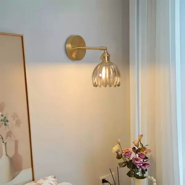 TulipGlow Wall Lamp - Retro Glass Tulip Lamp for Vintage Flair