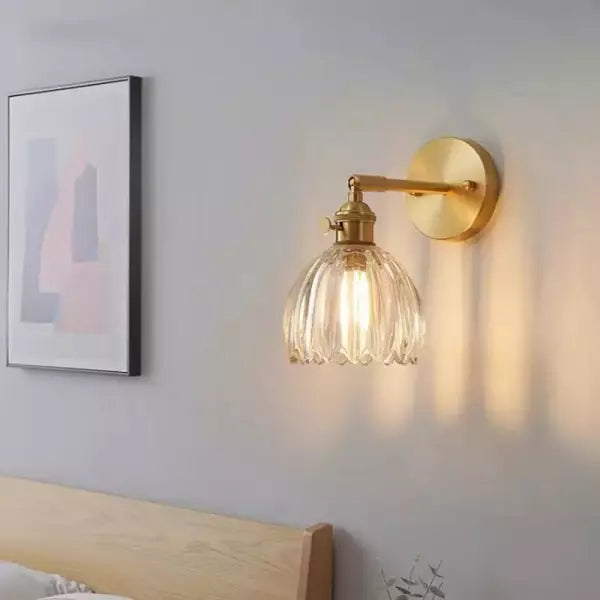 TulipGlow Wall Lamp - Retro Glass Tulip Lamp for Vintage Flair