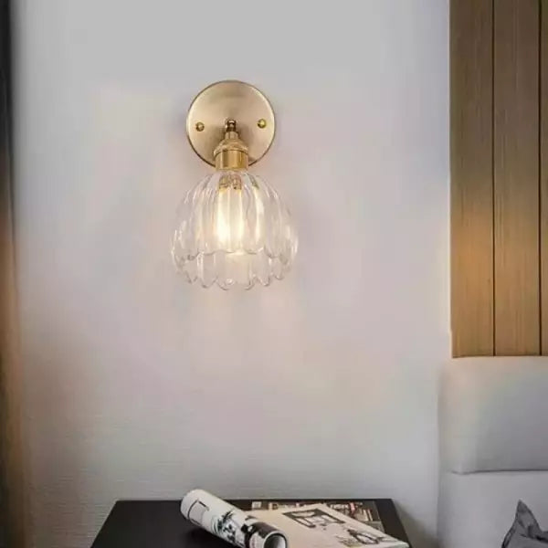 TulipGlow Wall Lamp - Retro Glass Tulip Lamp for Vintage Flair