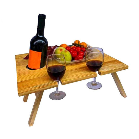 WoodenWine RackTable – Stylish Portable Wine Storage