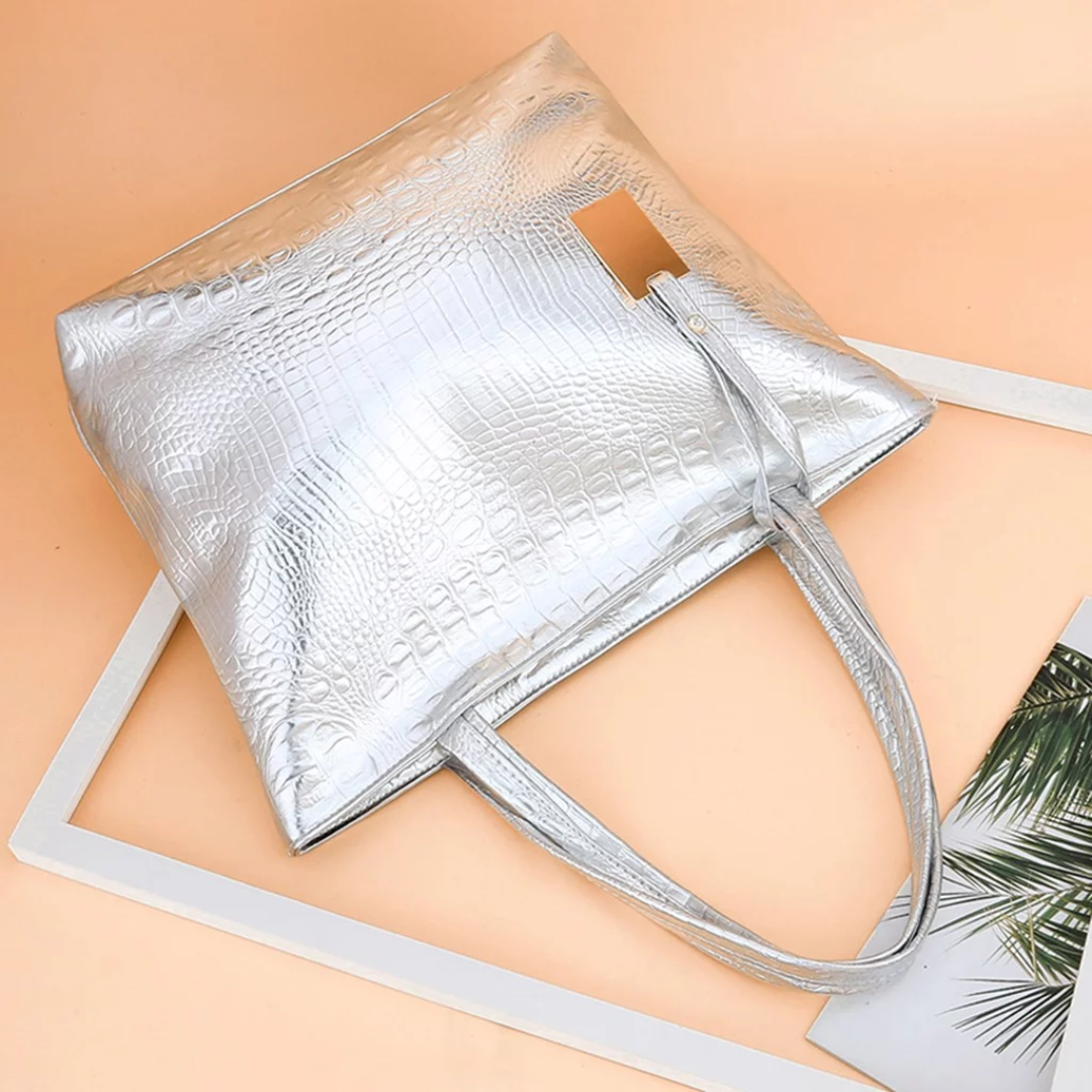 IsabellaBag - Luxury Shoulder Bag with Crocodile Print