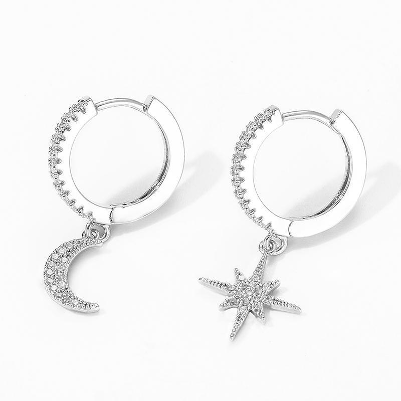 Enchanting Moon and Star Earrings - Lunara Collection