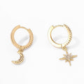 Enchanting Moon and Star Earrings - Lunara Collection