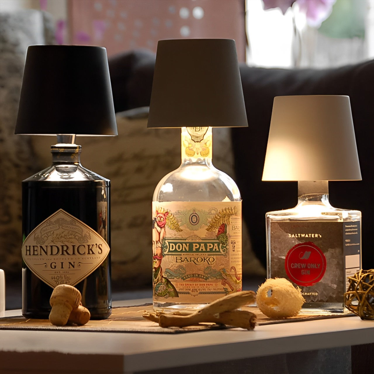 Cordless Bottle Lamp - Rechargeable lamp for bottles