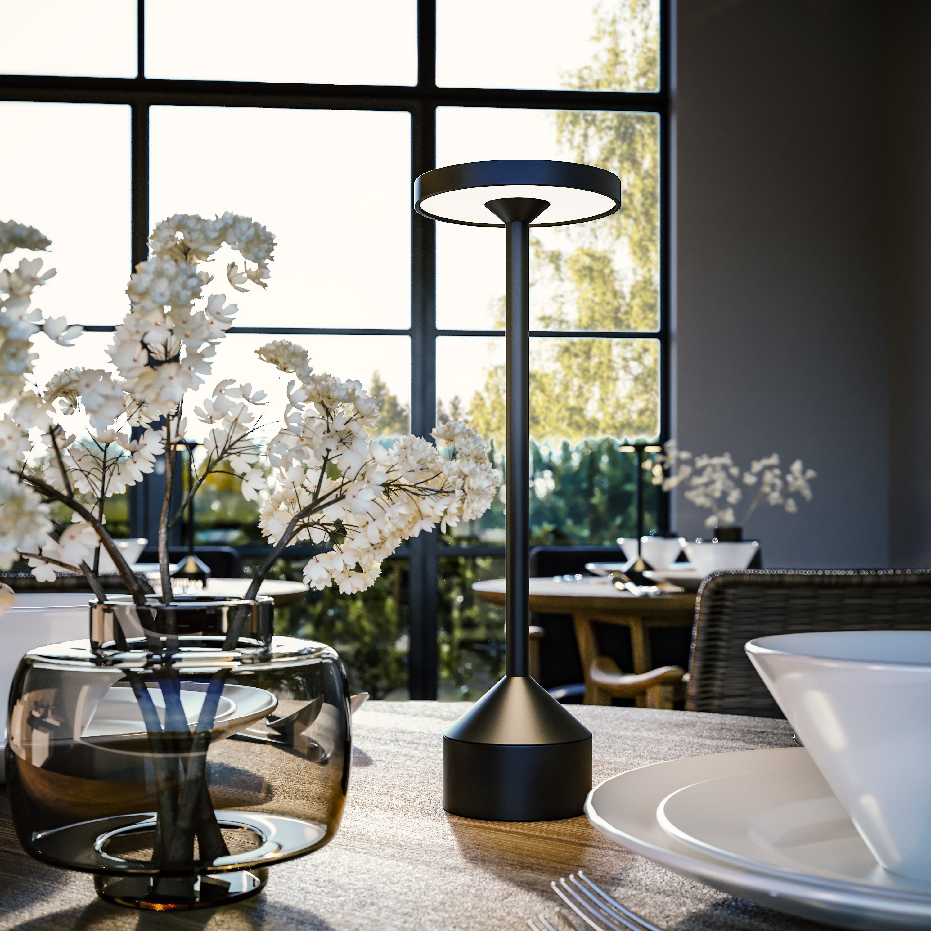 Stockholm Lighting: Elegant Cordless Table Lamp with Dimming Function