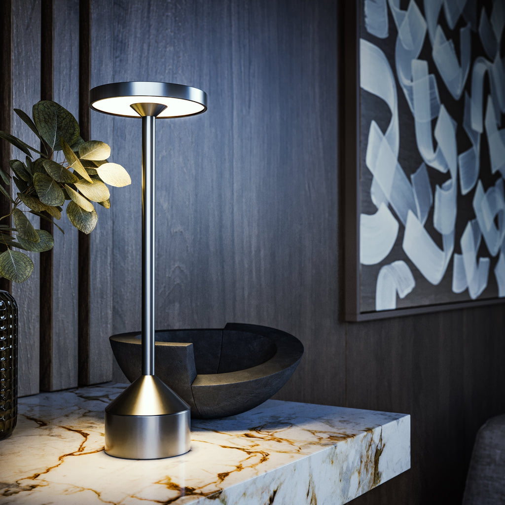 Stockholm Lighting: Elegant Cordless Table Lamp with Dimming Function